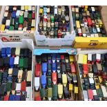 Collection of Lledo advertising and other unboxed vehicles in five boxes