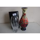 Boxed Royal Doulton glass vase and Royal Tupton vase (2)