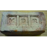 Railway construction brick, impressed MDR (Malton)