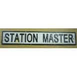 Replica cast metal Master door plate sign