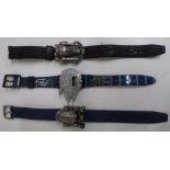 1999 Starwars R2D2 flip up LCD watch, a similar LCD pop up battledroid wrist watch and 1997