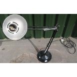 1960s angle pose lamp in black painted finish