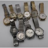 Fulva military style gents wristwatch and nine other gents wristwatches including Oris, Avia,