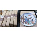 Set of ten Jingdezhen porcelain collectors plates, c.1988, boxed with certificates
