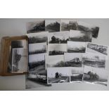 Small selection of various railway related black and white photographs of various engines, including