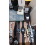 Rotary LCD gentleman's wristwatch, Cassio LCD wristwatch, other LCD wristwatches,, parts etc