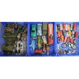 Collection of Dinky, Corgi and other die-cast vehicles including military, Thunderbird 2, SPV