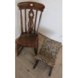 Victorian rocking type kitchen chair and a rocking gout style (2)