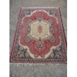 Two Belgium synthetic traditional Indo Persian pattern rugs (231cm x 170cm and 238cm x 164cm)
