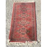 Royal Keshan Soumac traditional pattern rustic ground rug (140cm x 68cm)