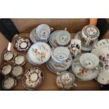 Japanese porcelain part tea service, decorated with figures in landscapes (38 pieces), a Royal