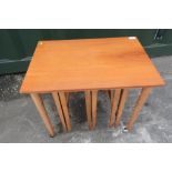 1960s G Plan style set of tables comprising of a rectangular topped occasional table and three