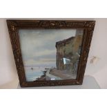 Casimir Raymond "Les Martigues", watercolour, signed, inscribed and titled verso with old