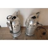 Pair of polished theatre / stage lights
