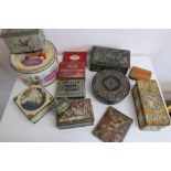 Vintage KitKat Chocolate Crisp tin, Riley's toffee, Craven A Virginia Cigarettes, and other