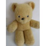 Chad Valley yellow plush teddy bear with unusual blue eyes (height 8cm)