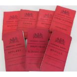 Ordnance Survey 1 inch To 1 mile folding linen backed maps, with red covers, at Malinghead and