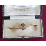 9ct gold Army Medical Corps sweetheart brooch, stamped 9ct