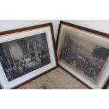 Pair of extremely large engravings of the jubilee celebrations in Westminster Abbey 21st June 1887