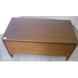 Meredew Furniture mahogany blanket box on square supports (92cm x 45cm x 46cm) and a teak and gilt