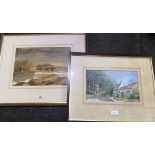 P Marshall "East Witton" (16cm x 29cm) and "Thirlmere Lake District" both watercolour, signed in