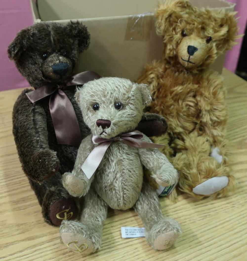 Cambrian Bears Limited Edition 133/500 brown plush bear, another similar bear and a Whitby Bear (3)
