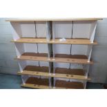 MADE four tier multi sectional contemporary design bookcase/shelf unit (width 148cm)