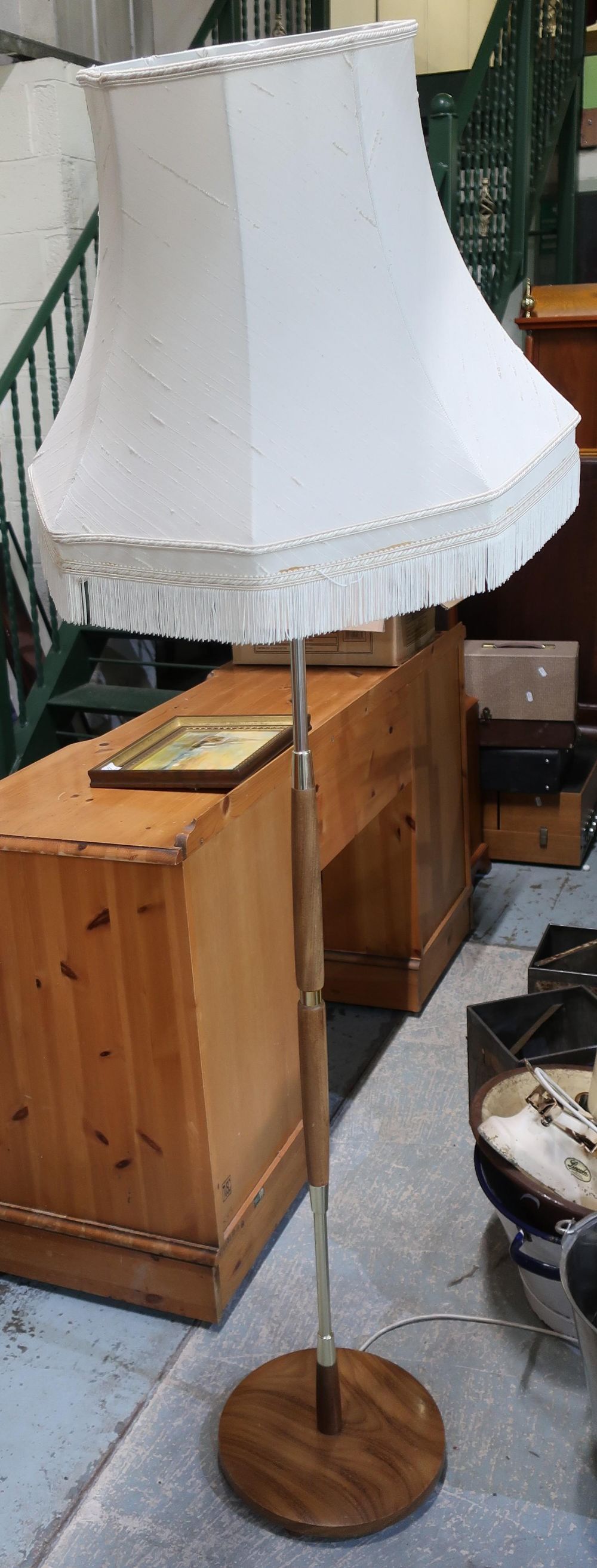 Meredew Furniture mahogany blanket box on square supports (92cm x 45cm x 46cm) and a teak and gilt - Image 2 of 2