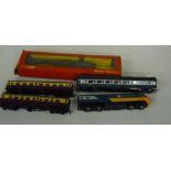 Collection of OO gauge railway items including Tri-ang Hornby Britannia loco with R35 tender, R.