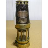 Naylor Bifold brass and steel miners lamp No. 34 (24cm)