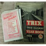 Trix Twin Railway Yearbook for 1955, Robert Deuchar Football Fixtures for Newcastle United,
