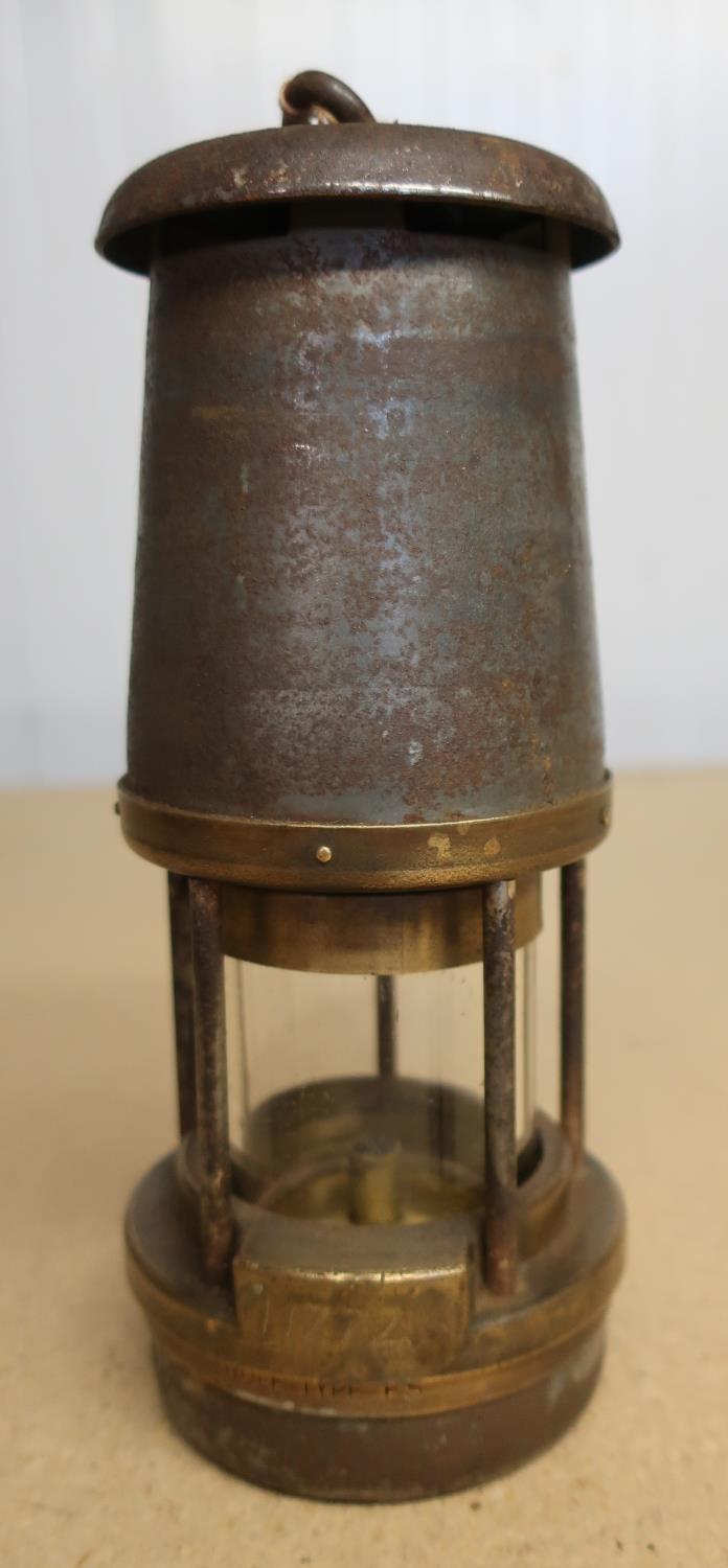 Wolf Type FS brass and steel miner's lamp No. 11772 (21cm)