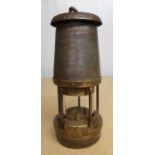 Wolf Type FS brass and steel miner's lamp No. 11772 (21cm)