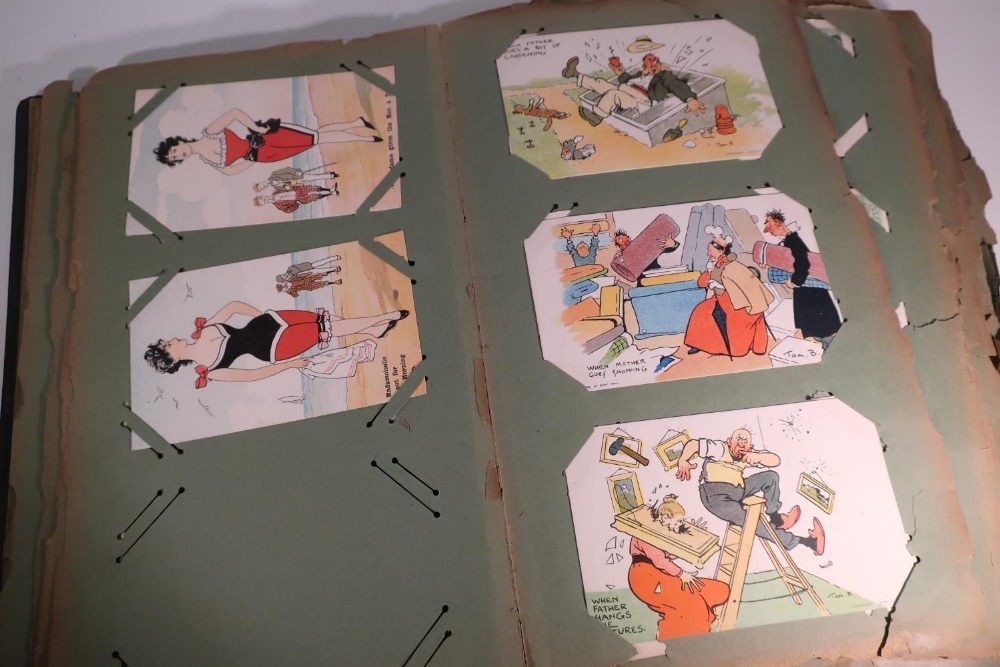 Two postcard albums containing an extremely large quantity of various assorted postcards, mostly - Image 6 of 9