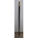 Walking stick with miniature miners lamp top