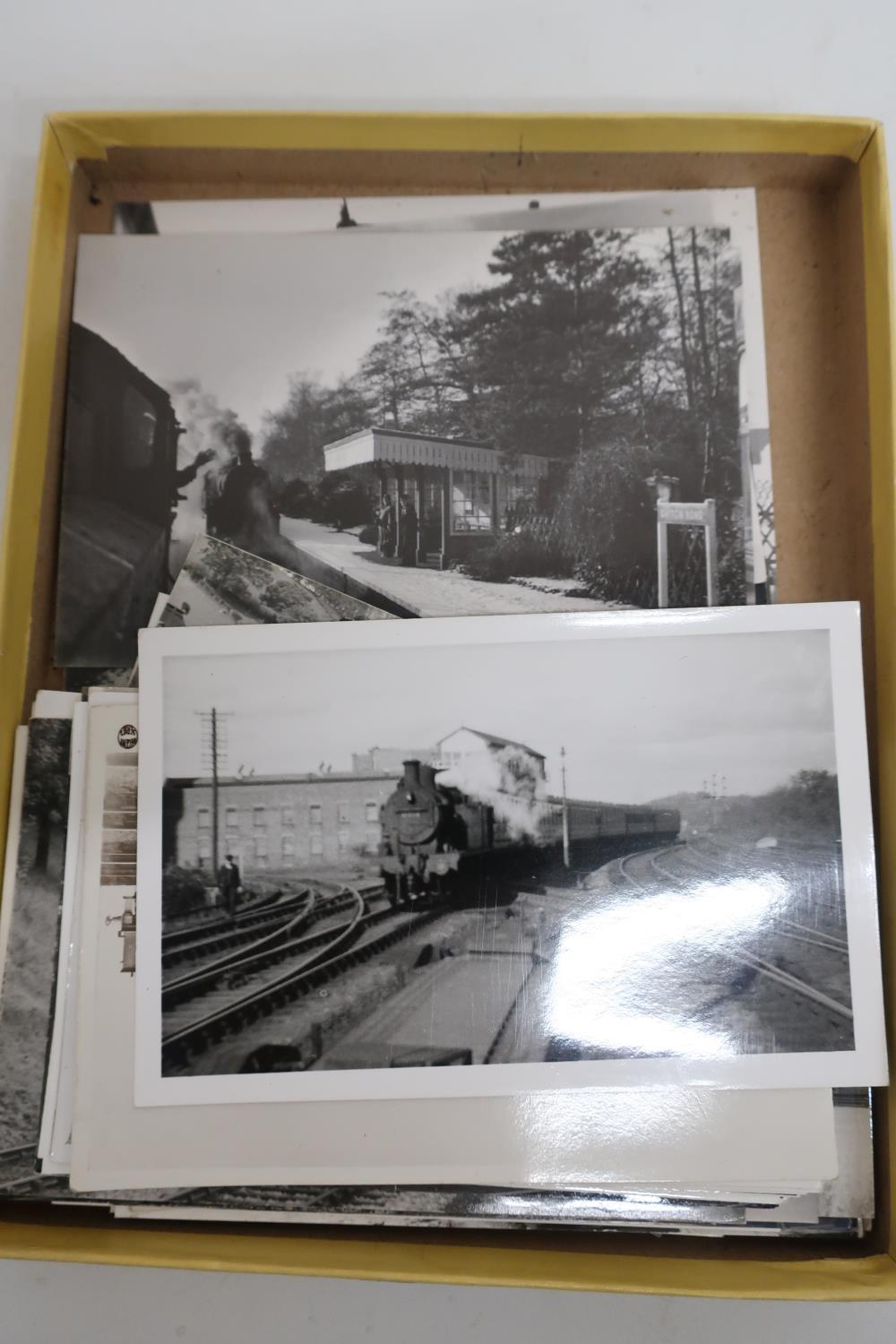 Collection of black & white railway photographs, the majority steam, including York and - Image 2 of 2