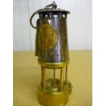 Protector Type SL brass and steel miners lamp (22cm)
