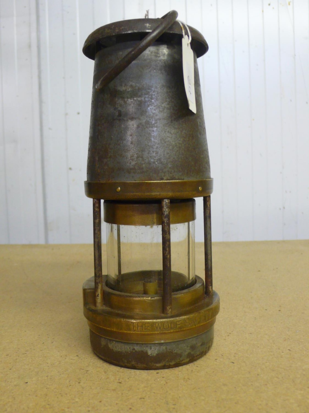 Wolf Type FS brass and steel miners lamp No. 26440 (20cm)