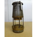 Wolf Type FS brass and steel miners lamp No. 26440 (20cm)