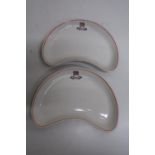 Twelve Harrison Line crescent shaped salad dishes