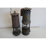 Milner Lamp Co 7R miners lamp No.33 (28cm), and another unmarked (23cm) (2)