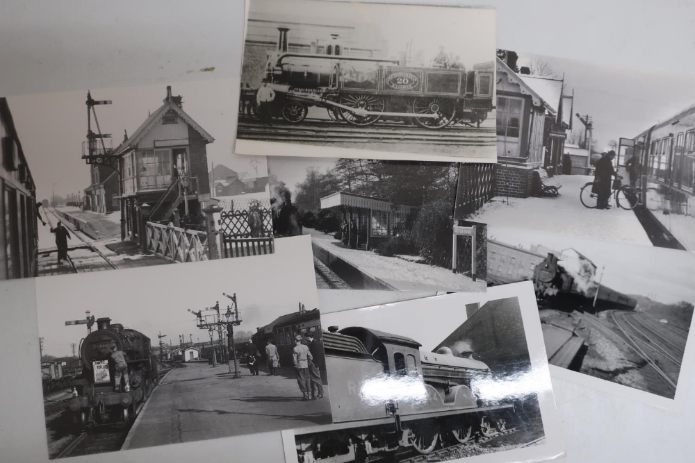 Collection of black & white railway photographs, the majority steam, including York and