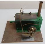 Live steam single cylinder engine with burner, in Bowman Models wooden box