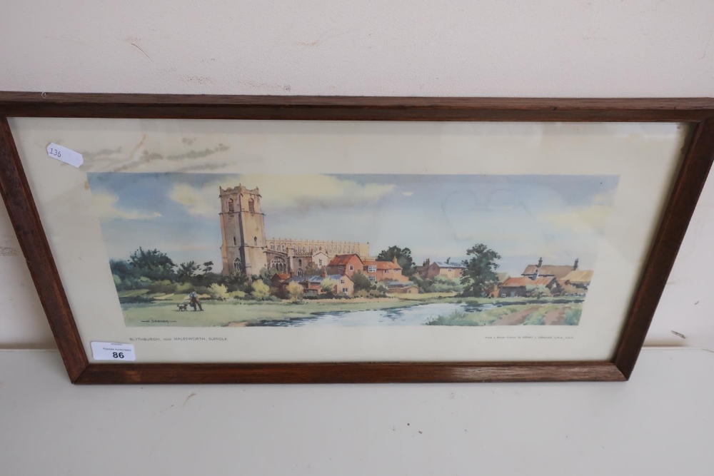 Framed railway carriage print by Denham of Blythburgh, Suffolk - Image 2 of 2