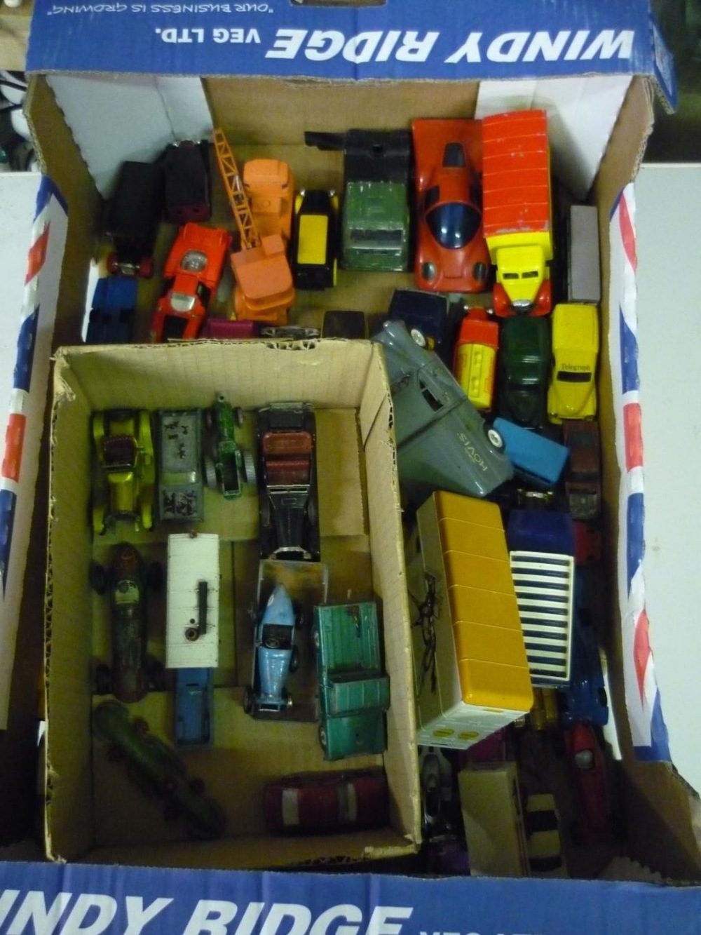 Collection of Lledo, Corgi, unboxed diecast model vehicles incl. Dinky Speed of the Wind etc, in two - Image 3 of 3