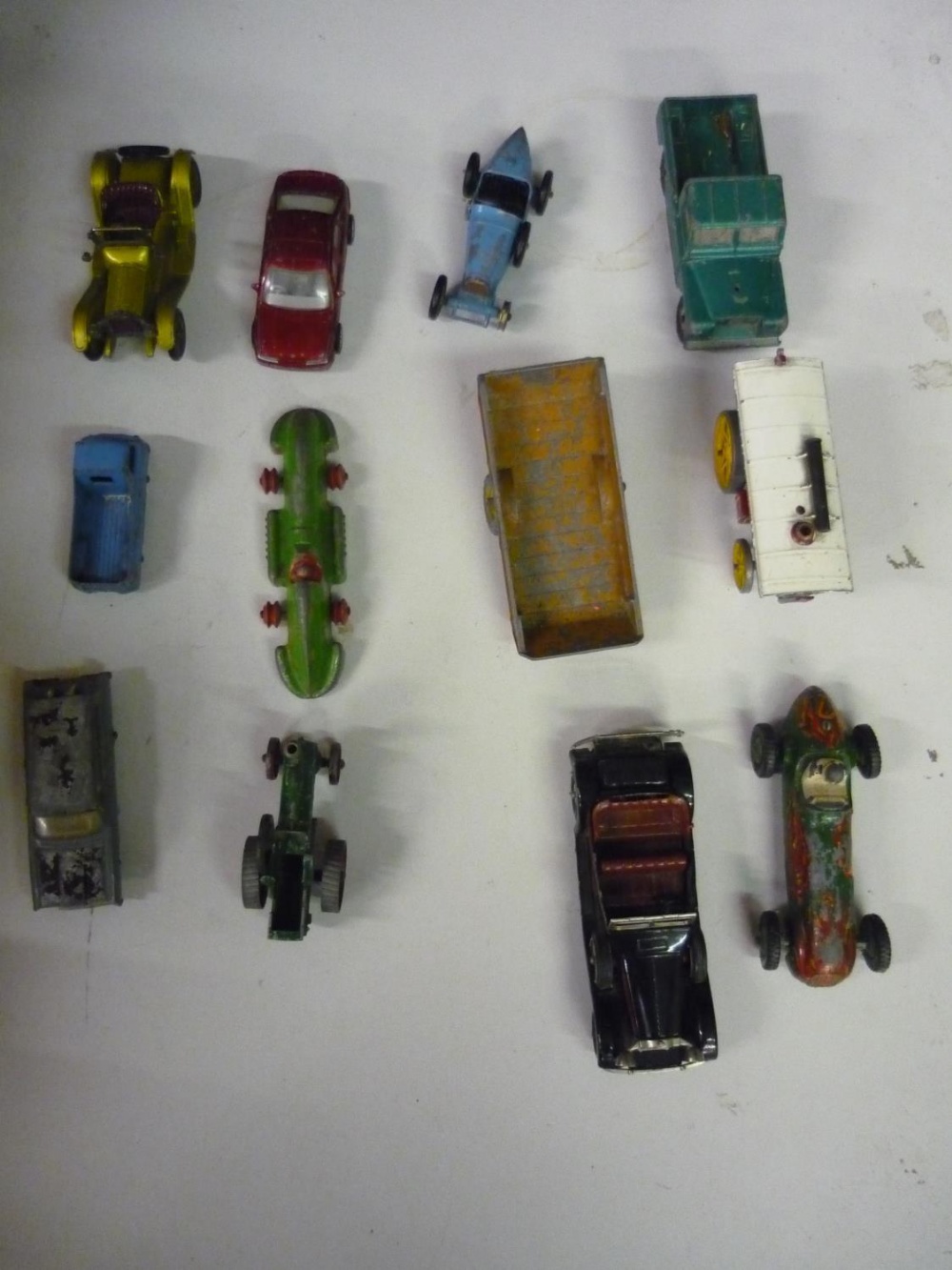 Collection of Lledo, Corgi, unboxed diecast model vehicles incl. Dinky Speed of the Wind etc, in two