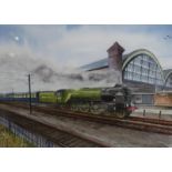 J Peasron, "Tornado at Darlington" water colour signed and dated 2015" (30cm x 40cm)