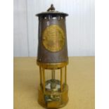 Protector Type SL brass and steel miners lamp No. 1 (22cm)