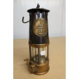 Protector Type SL brass and steel miners lamp No. 66 (23cm)