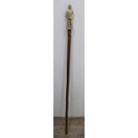 Walking stick with miniature Welsh miner top